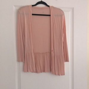 Lightweight business casual peplum cardigan